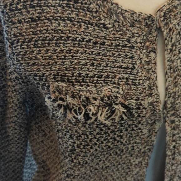 Joie linen blend nubby fringe pockets lightweight neutral career blazer sz XS - Picture 3 of 10